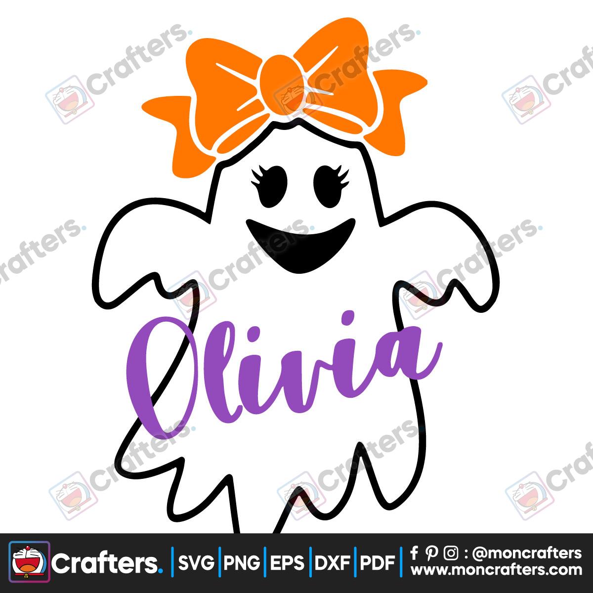 Girl Ghost Svg Halloween Svg, Happy Ghoul Svg