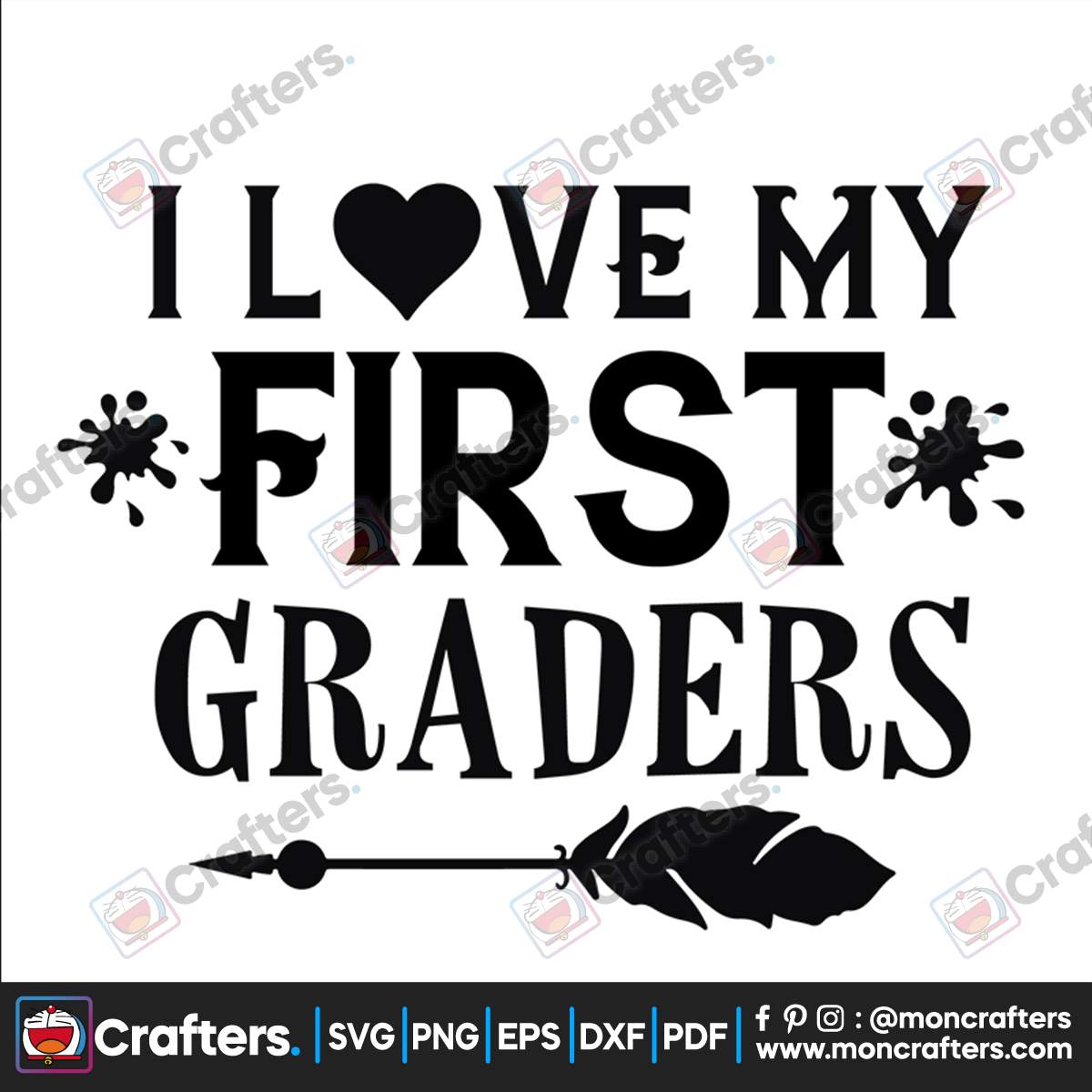 I love my first graders SVG Files For Silhouette, Files For Cricut, SVG ...