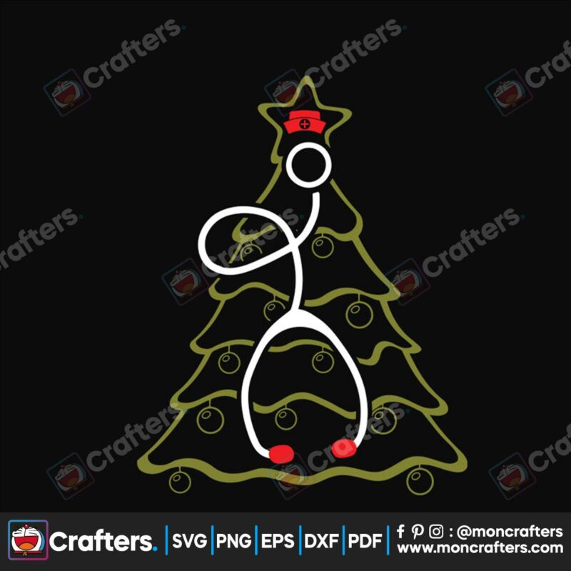 christmas-tree-with-stethoscope-svg-christmas-svg-christmas-tree-svg