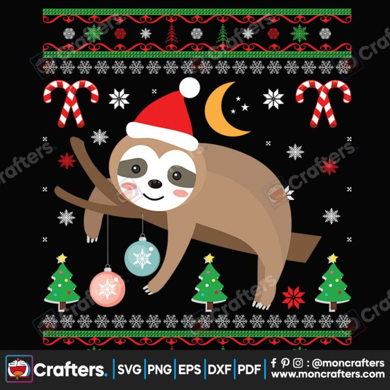 christmas-ugly-sloth-svg-christmas-svg-sloth-svg-christmas-ugly-svg-pine-tree-svg