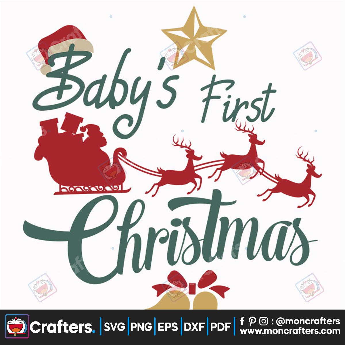 Babys First Christmas Bell Svg, Christmas Svg, Santa Svg, Bell svg ...