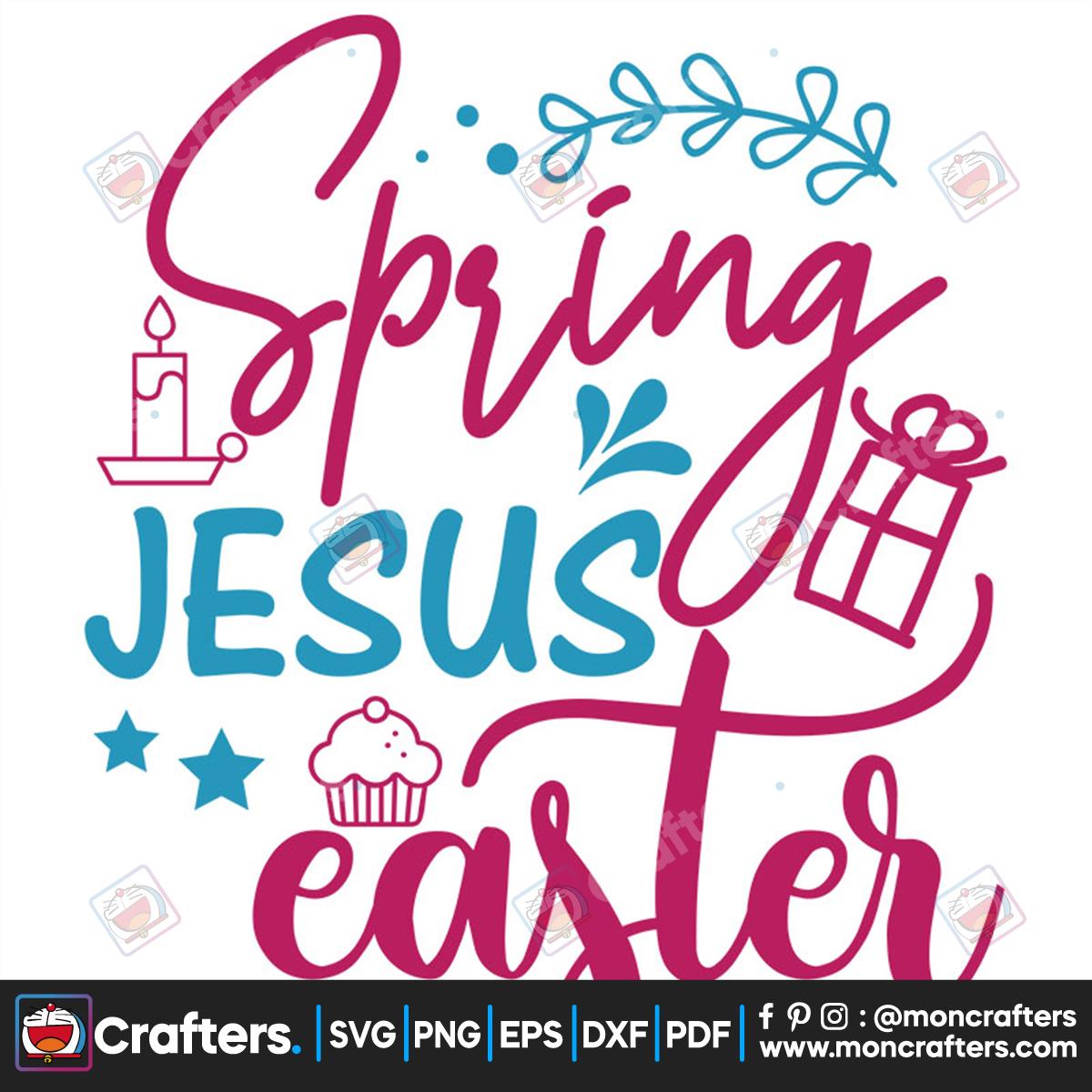 Spring Jesus Caster Svg Instant Download