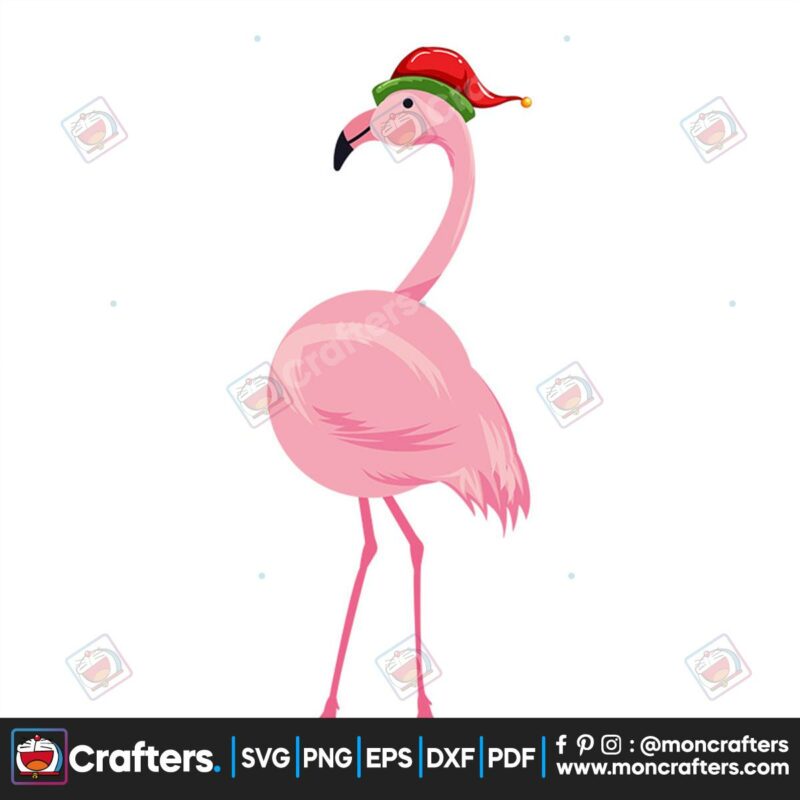 christmas-pink-flamingo-elf-hat-svg-christmas-svg-pink-flamingo-svg