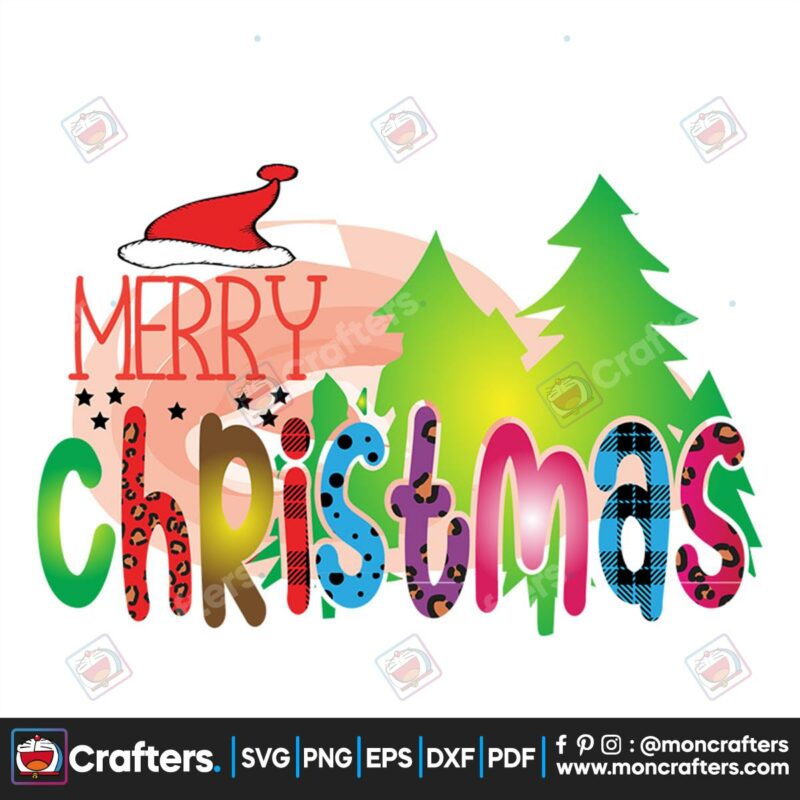 merry-christmas-hat-and-tree-svg-christmas-svg-merry-christmas-svg
