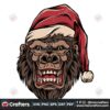 gorilla-wearing-christmas-hat-svg-christmas-svg-gorilla-face-svg