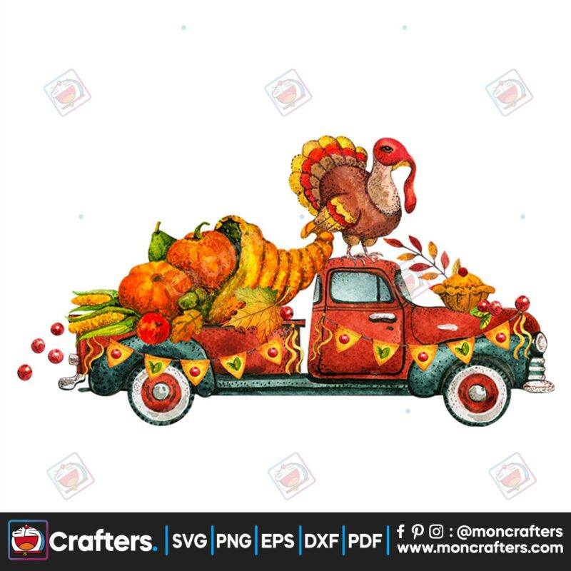 thankful-gift-red-truck-png-thanksgiving-png-turkey-png-thankful-png