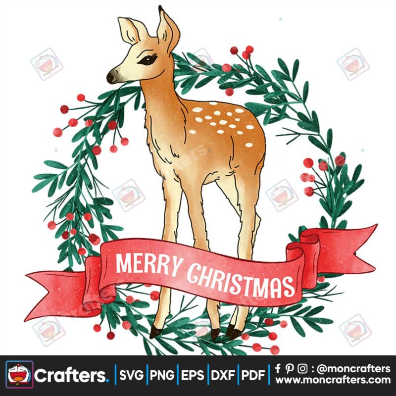 reindeer-laurel-wreath-merry-christmas-png-christmas-png-laurel-wreath-png