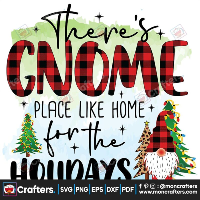 theres-gnome-place-like-home-for-the-holidays-png-christmas-png