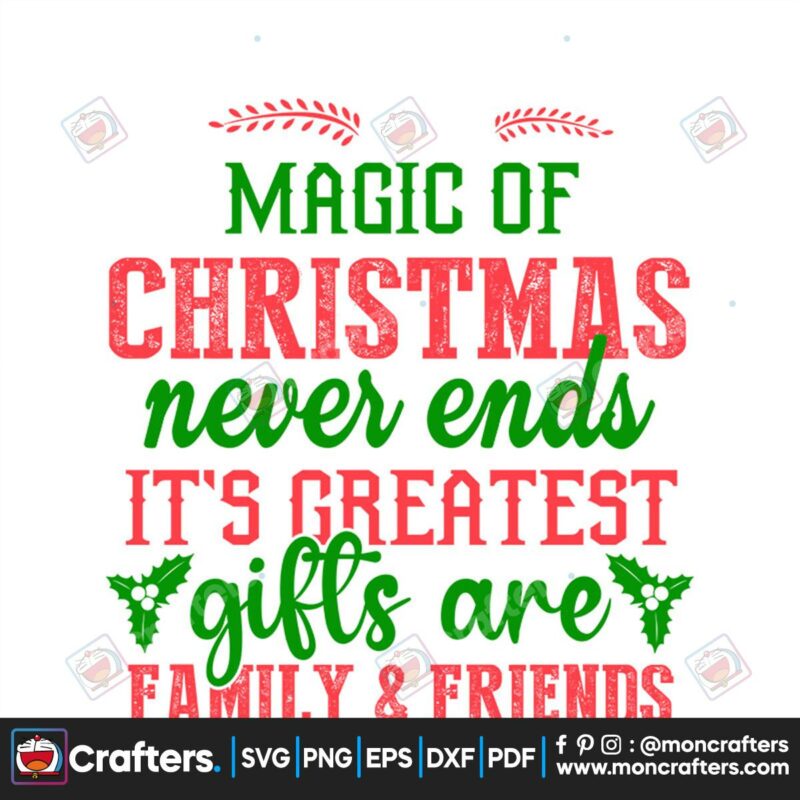 magic-of-christmas-never-ends-its-greatest-gift-are-family-and-friends-svg