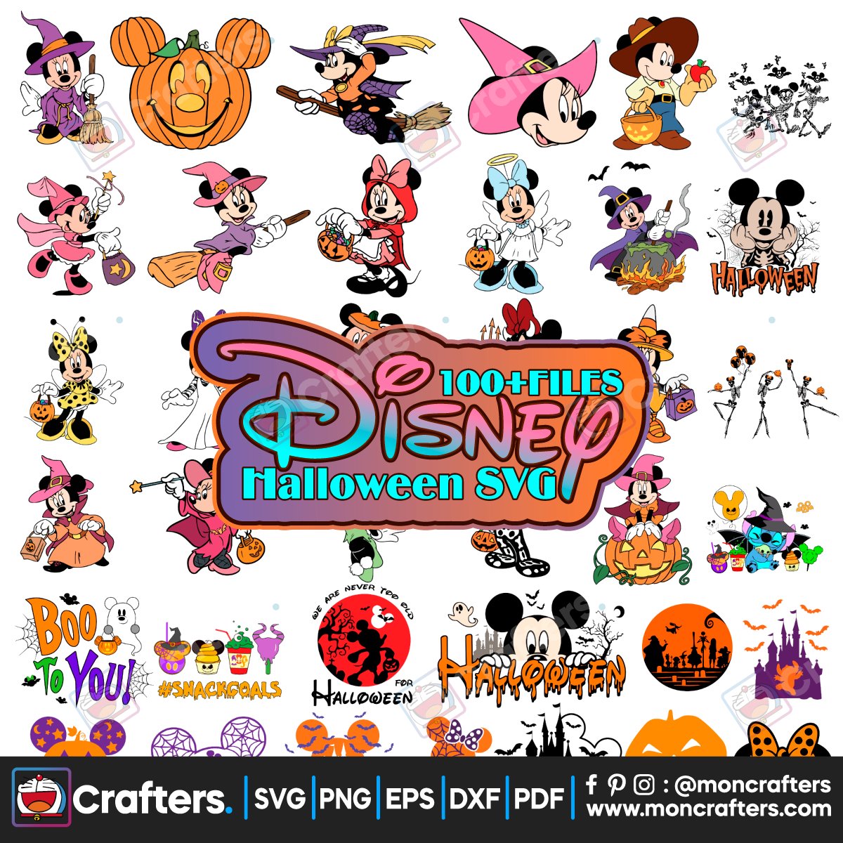 Disney Halloween SVG Mickey and Friends SVG Bundle