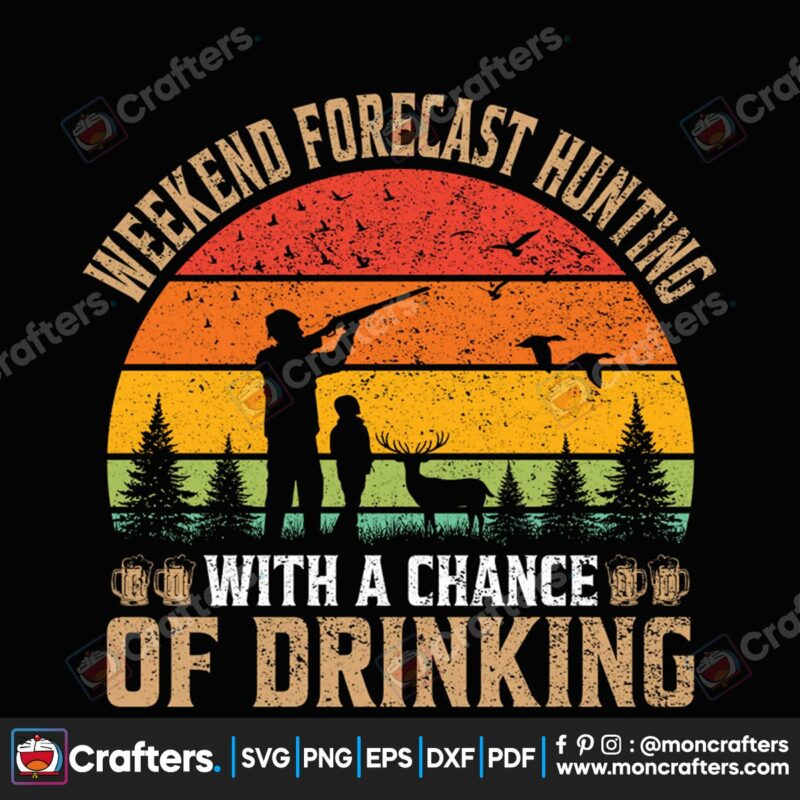 weekend-forecast-hunting-with-a-chance-of-drinking-christmas-svg
