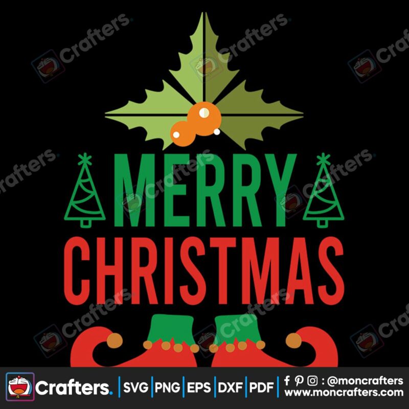 merry-christmas-holly-svg-christmas-svg-holly-jolly-svg-elf-shoes-svg