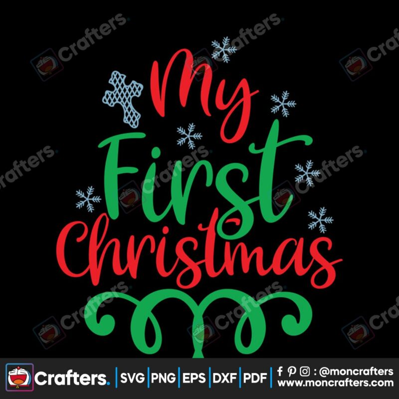 my-first-christmas-and-christmas-cross-svg-christmas-svg-first-christmas-svg