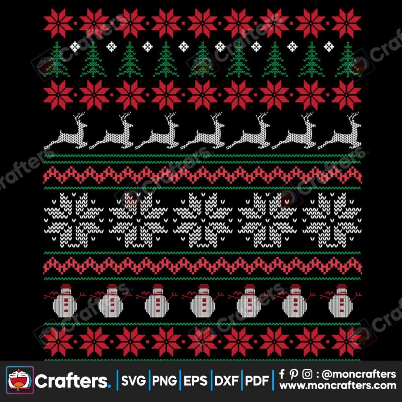 christmas-pattern-svg-christmas-svg-snowflakes-svg-reindeer-svg