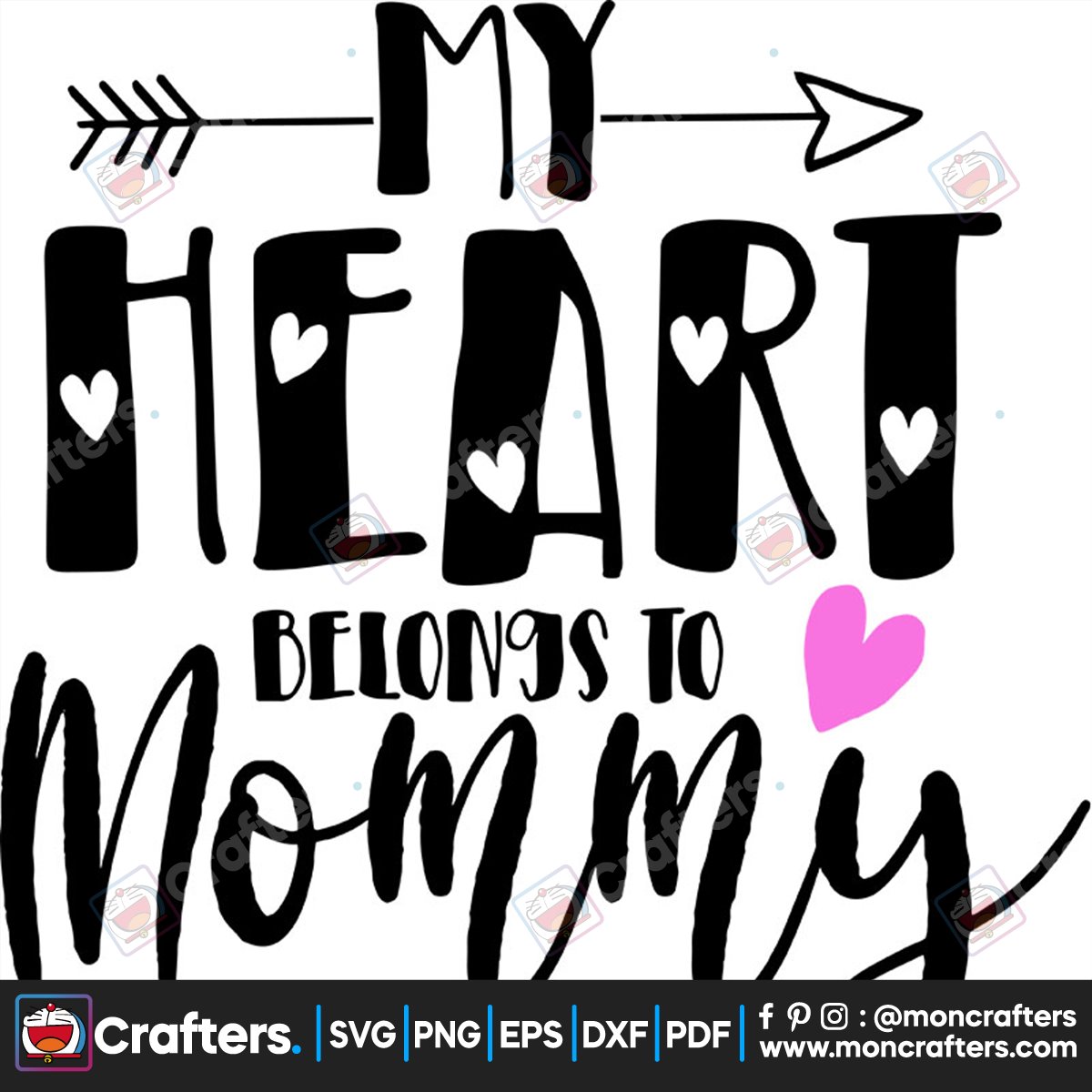 My Heart Belongs To Mommy Svg Instant Download Instant Download