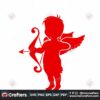 cupid-flying-and-aiming-his-arrow-in-red-svg-valentine-svg