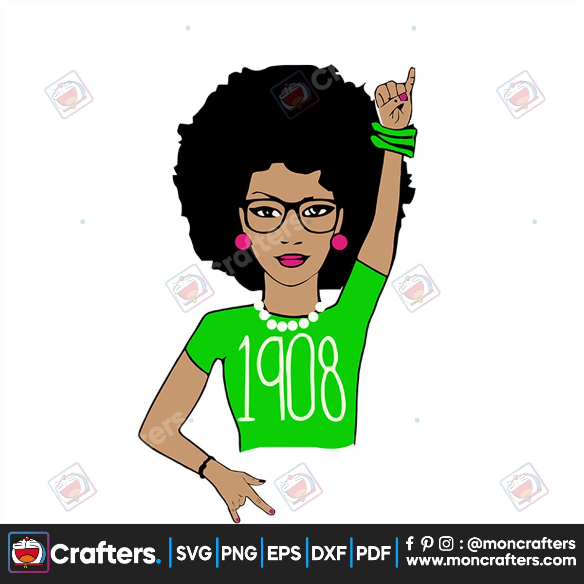 Aka 1908 Black Girl Svg, Sorority Svg, Alpha Kappa Svg, Alpha Svg, Aka 