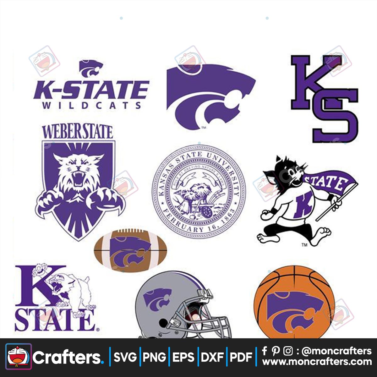 Kansas State Wildcats Logo Svg Instant Download Instant Download