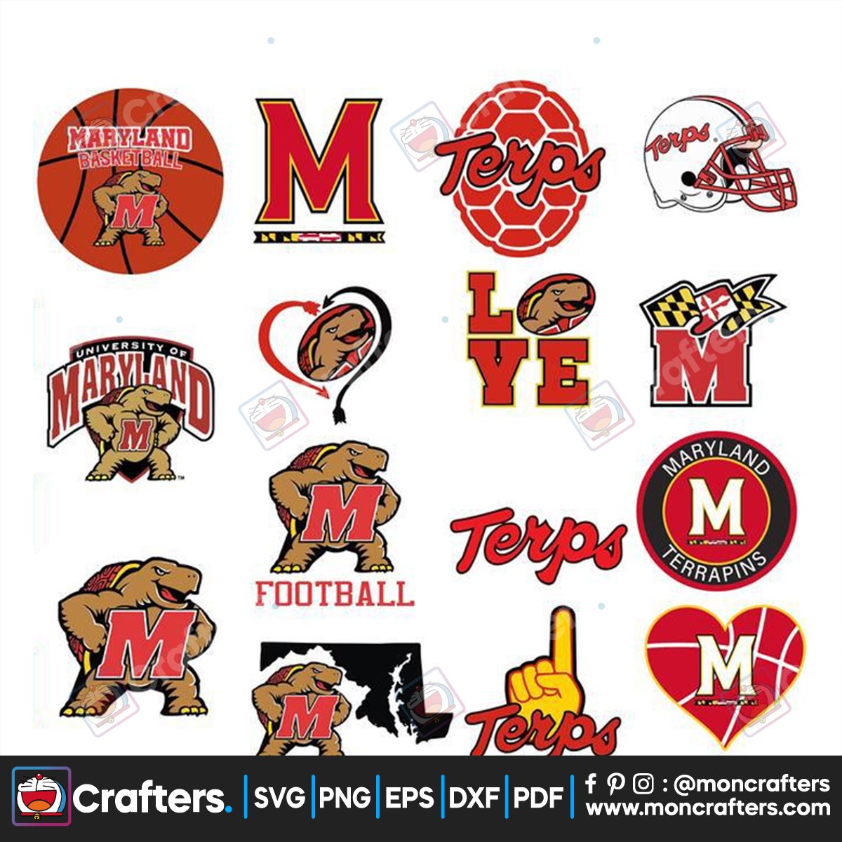 Maryland Terrapins Logo Team Svg Instant Download
