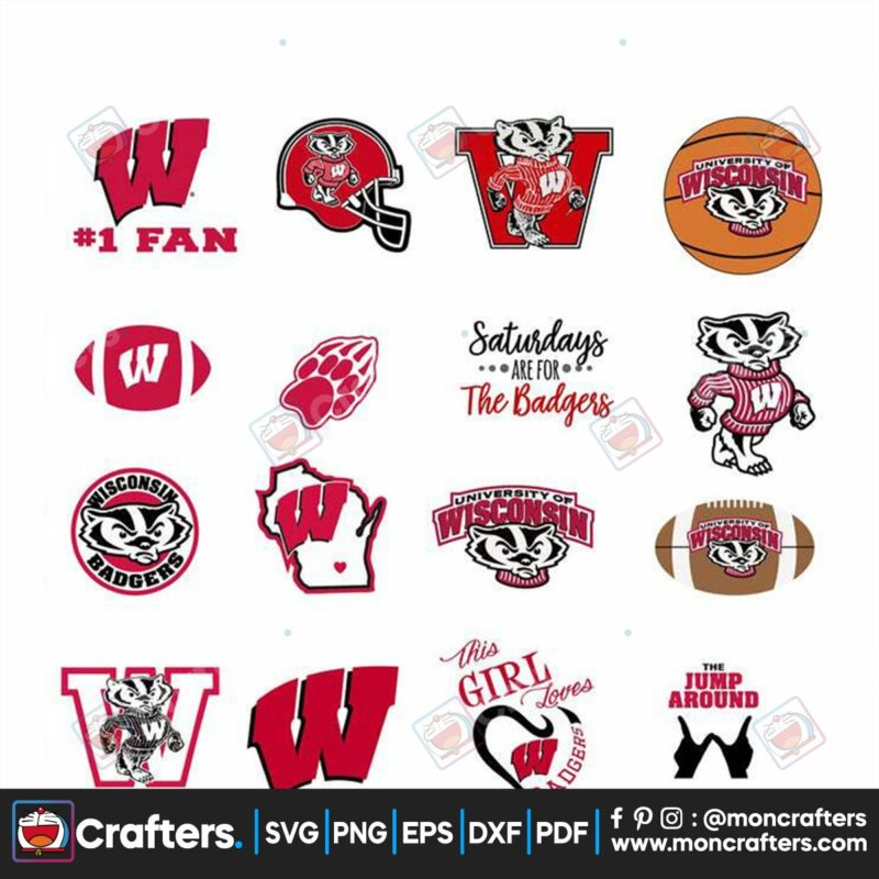 Wisconsin Badgers Logo Team Svg Instant Download Instant Download