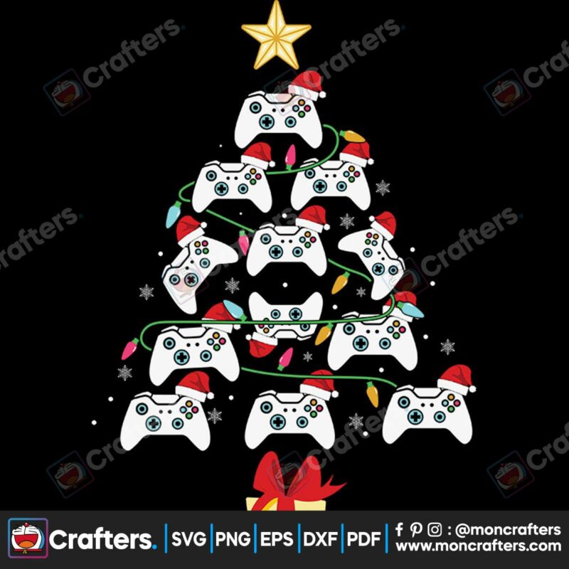 christmas-game-controller-tree-svg-christmas-svg-game-controller-treesvg