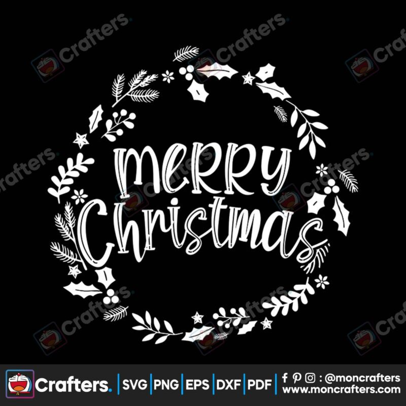 merry-christmas-floral-circle-svg-christmas-svg-mery-christmas-svg