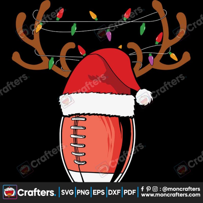 christmas-football-santa-hat-svg-christmas-svg-christmas-football-svg