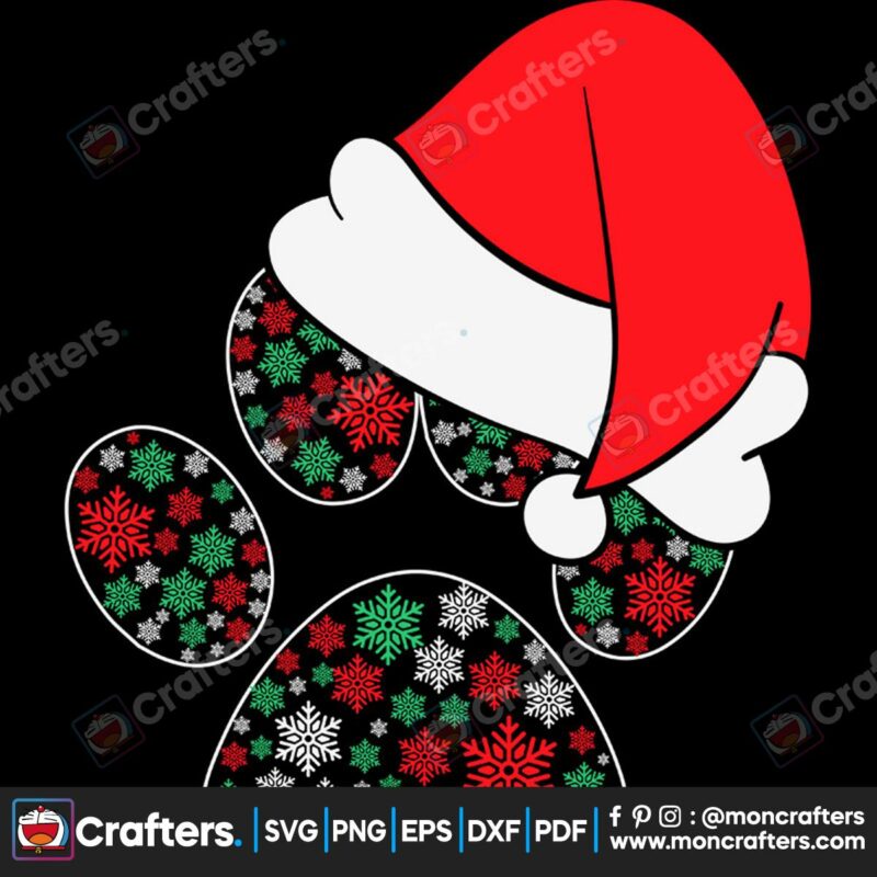 christmas-dog-paws-svg-christmas-svg-dog-paw-svg-santa-hat-svg