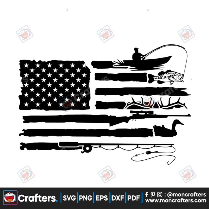 fishing-and-hunting-american-flag-svg