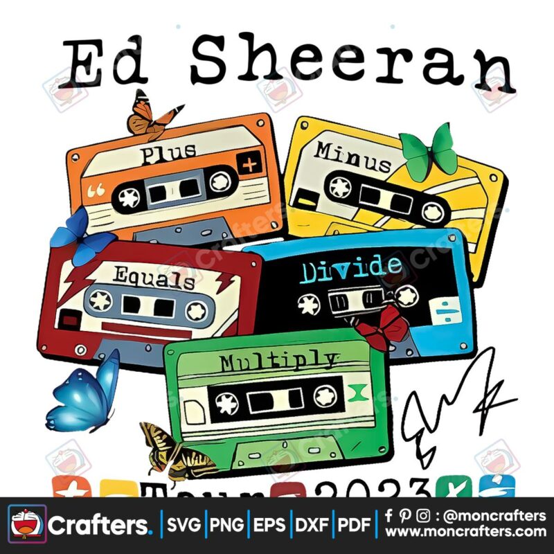 ed-sheeran-cassette-mathematics-america-tour-2023-music-concert-png