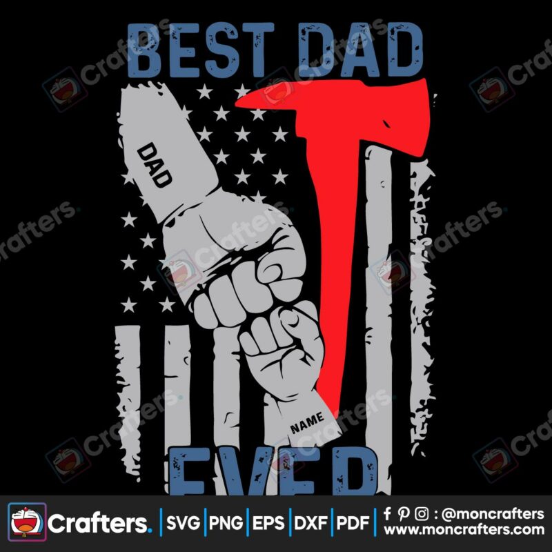 firefighter-best-dad-ever-personalized-fist-bumb-dad-american-flag-svg