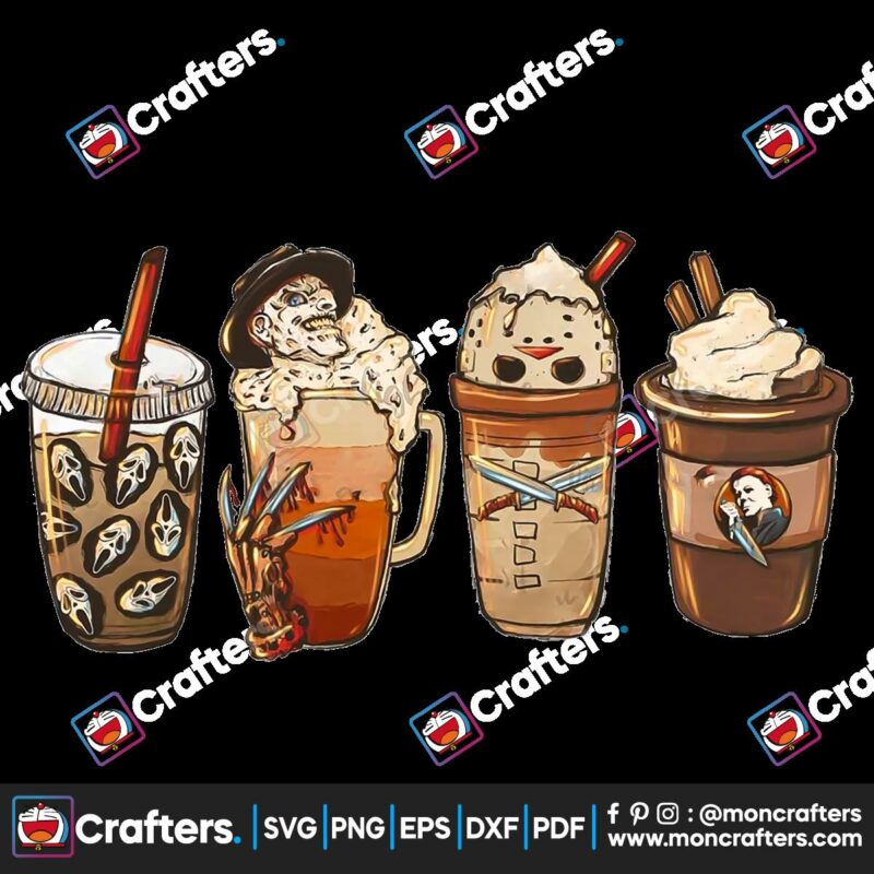horror-fall-coffee-png-pumpkin-spice-latte-iced-warm-autumn-orange-digital-file-sublimation-design-hand-drawn-printable-graphic-tshirt