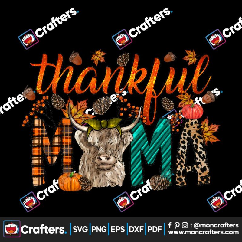 thankful-mama-pngthankful-mama-sublimation-design-thankful-highland-cow-png-highland-cow-png-mama-png-instant-downloadcow-mama-png