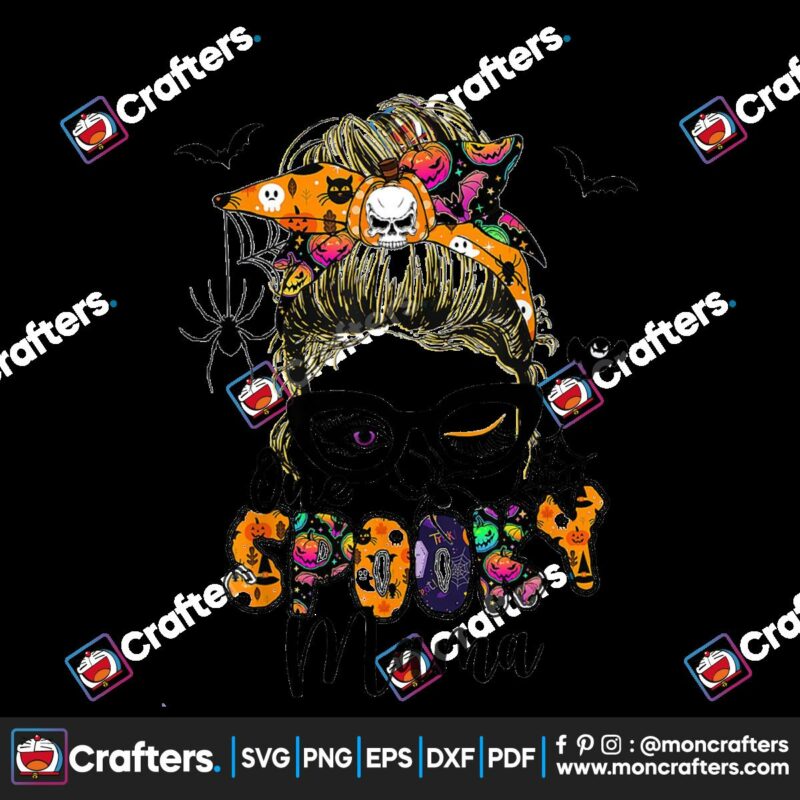 halloween-spooky-messy-hair-mom-retro-png-sublimation-design-downloads