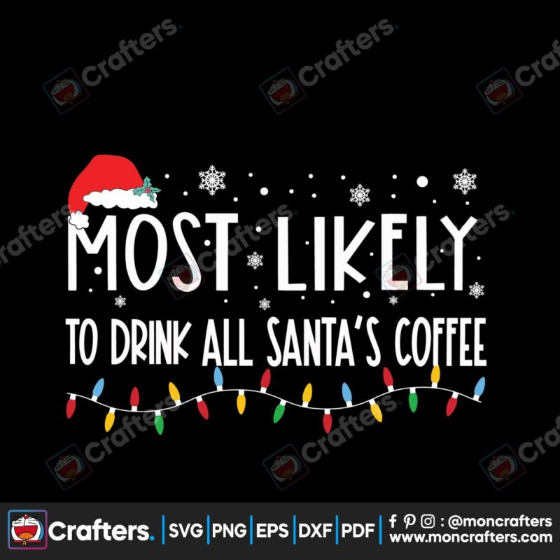 most-likely-to-drink-all-santas-coffee-svg