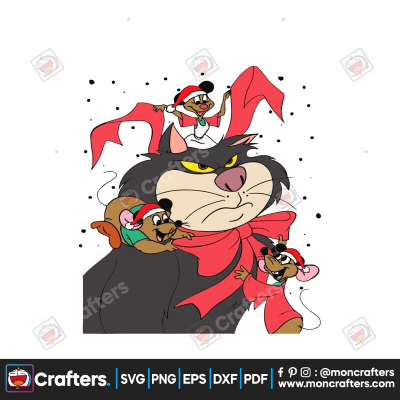 lucifer-cat-jaq-gus-mouse-cinderella-christmas-characters-svg