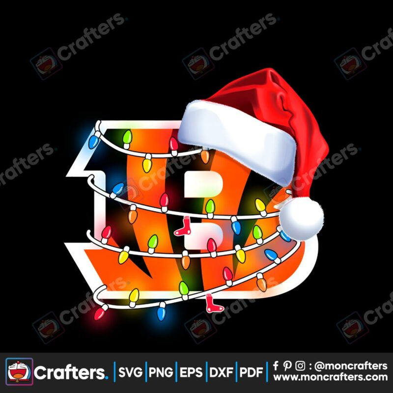 bengals-with-santa-hat-and-christmas-light-png
