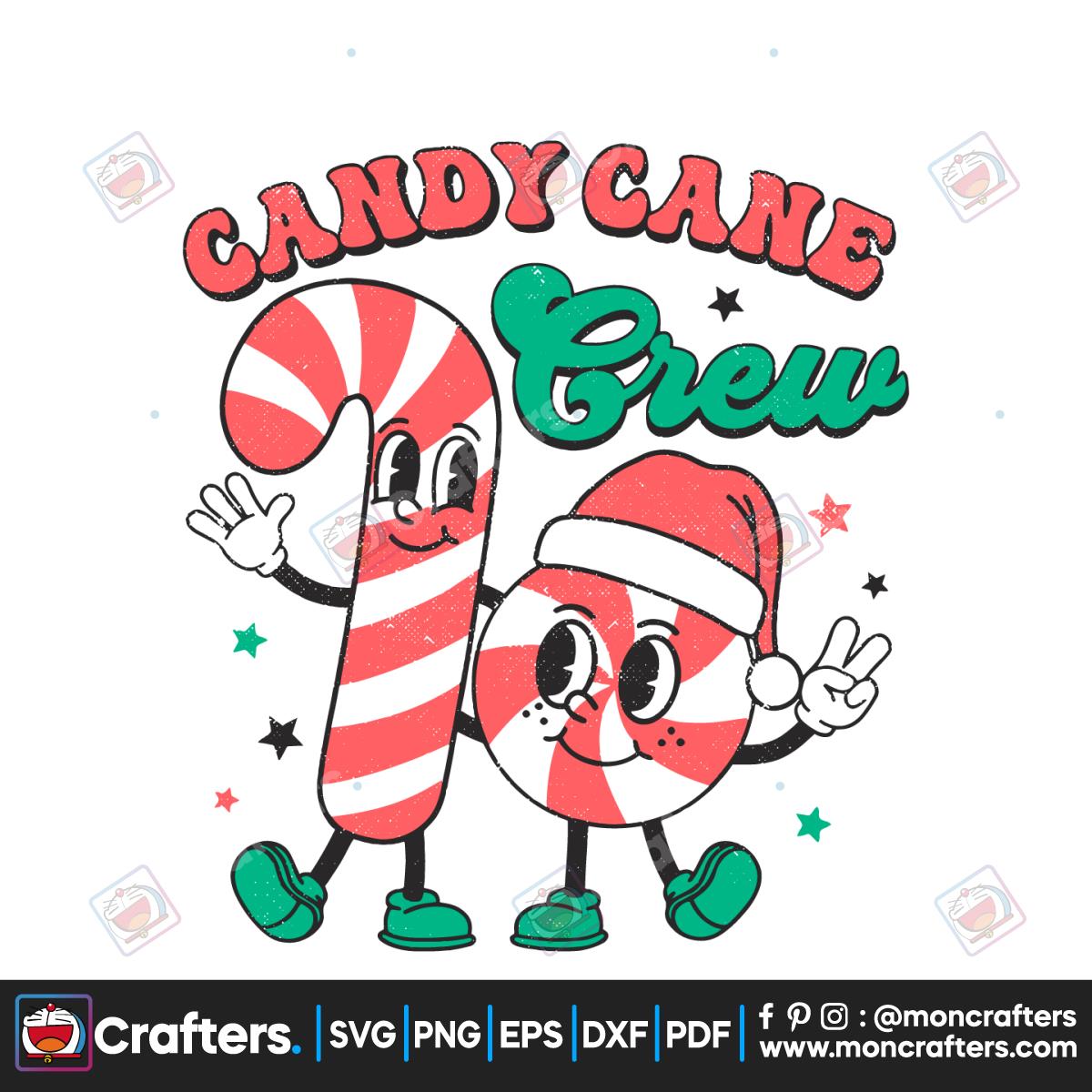 Cute Candy Cane Crew Christmas SVG Instant Download