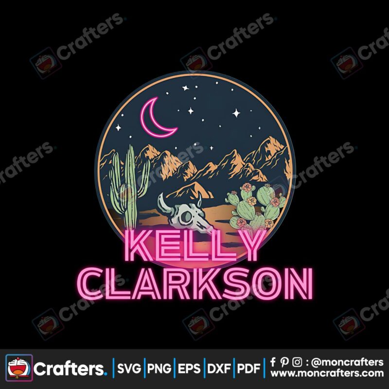 kelly-clarkson-svg-country-music-neon-moon-png-file