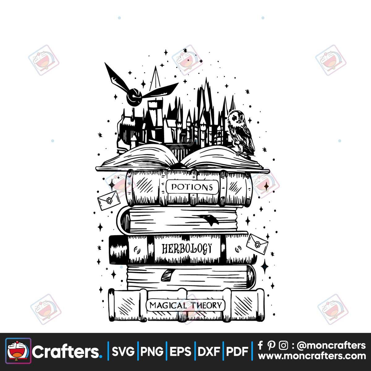 Wizard Castle Book Pottery Book SVG Digital Cricut File