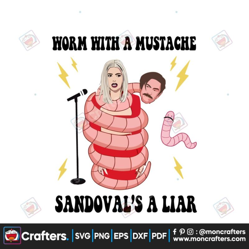 worm-with-a-mustache-sandovals-liar-svg-cutting-digital-file