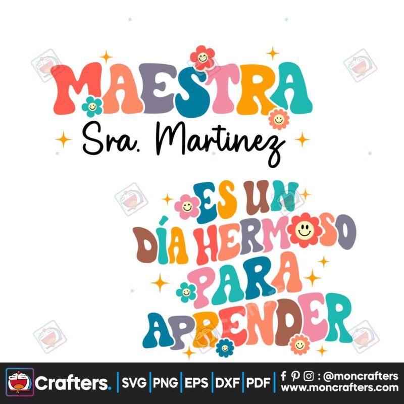 personalized-maestra-its-a-beautiful-day-for-learning-svg