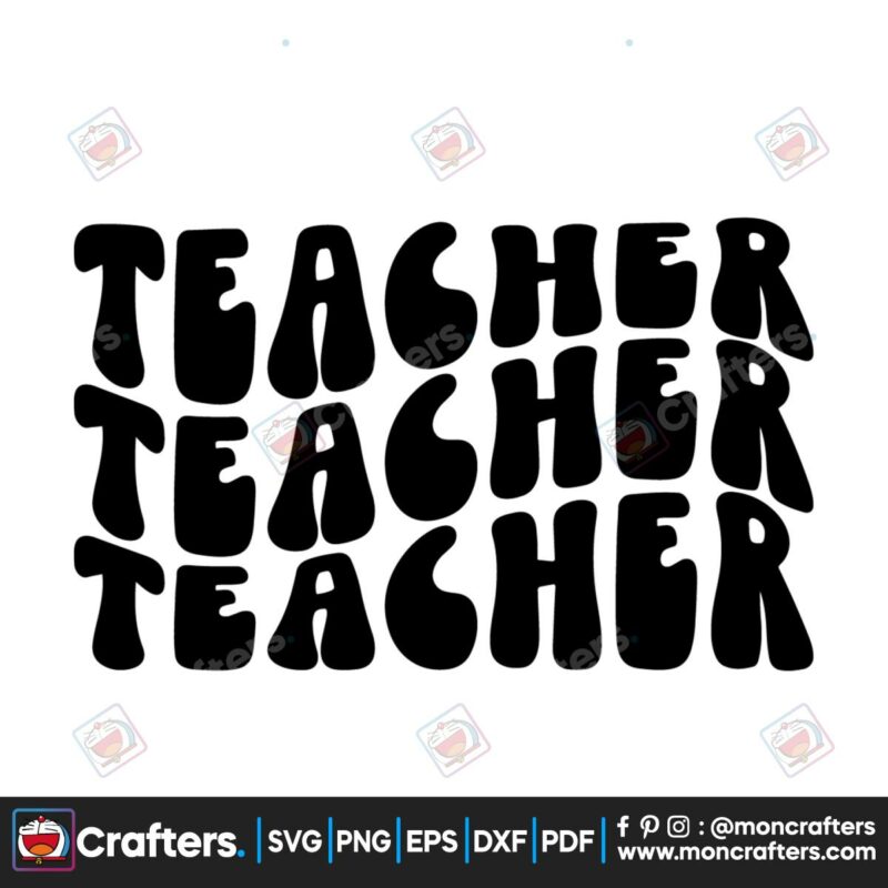 teacher-svg-wavy-text-cut-file