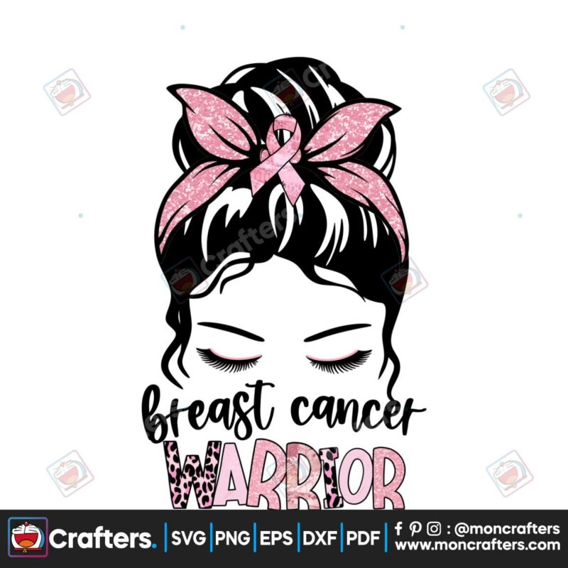 messy-bun-breast-cancer-sublimation-png