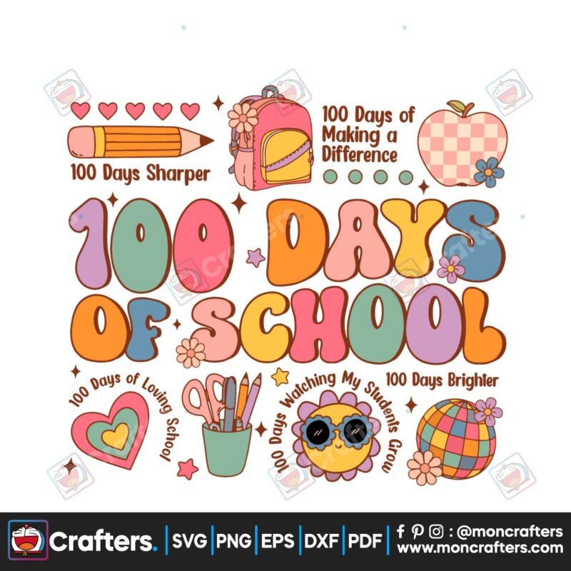 teacher-100-days-of-school-100-days-sharper-svg