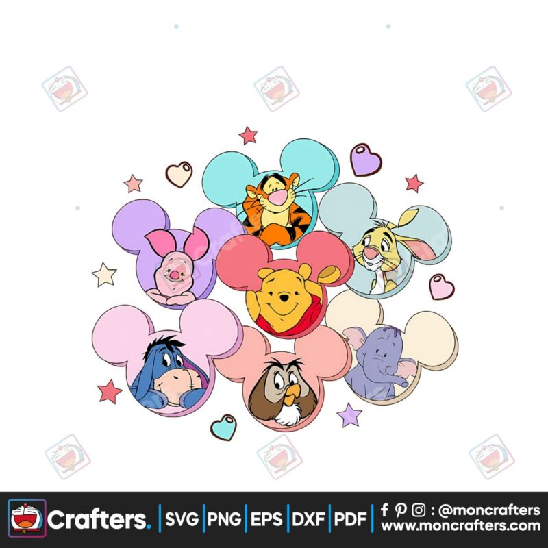 vintage-winnie-the-pooh-and-friends-valentines-day-png