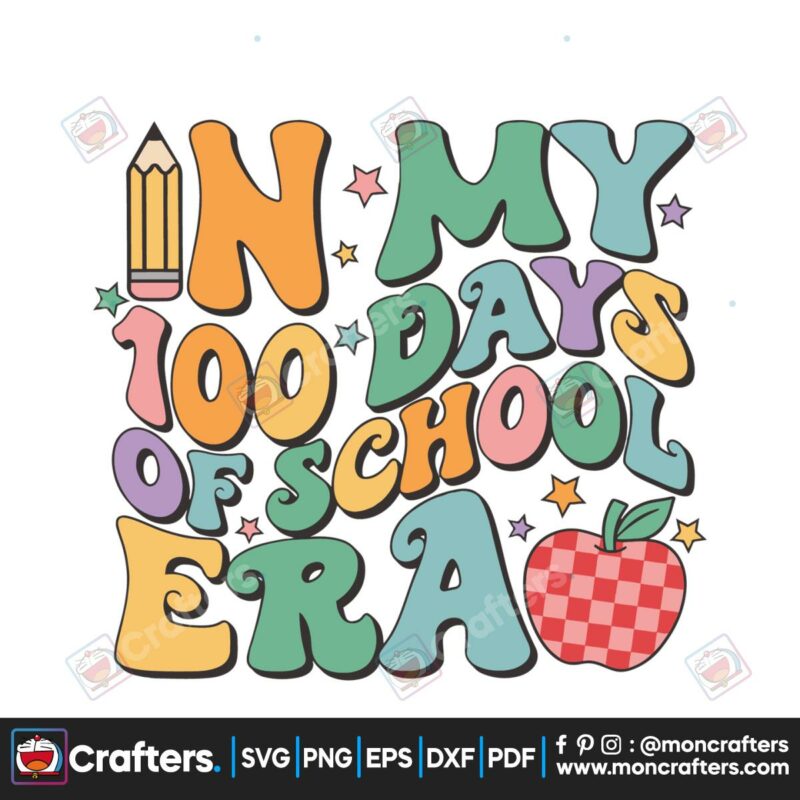 retro-in-my-100-days-of-school-era-svg