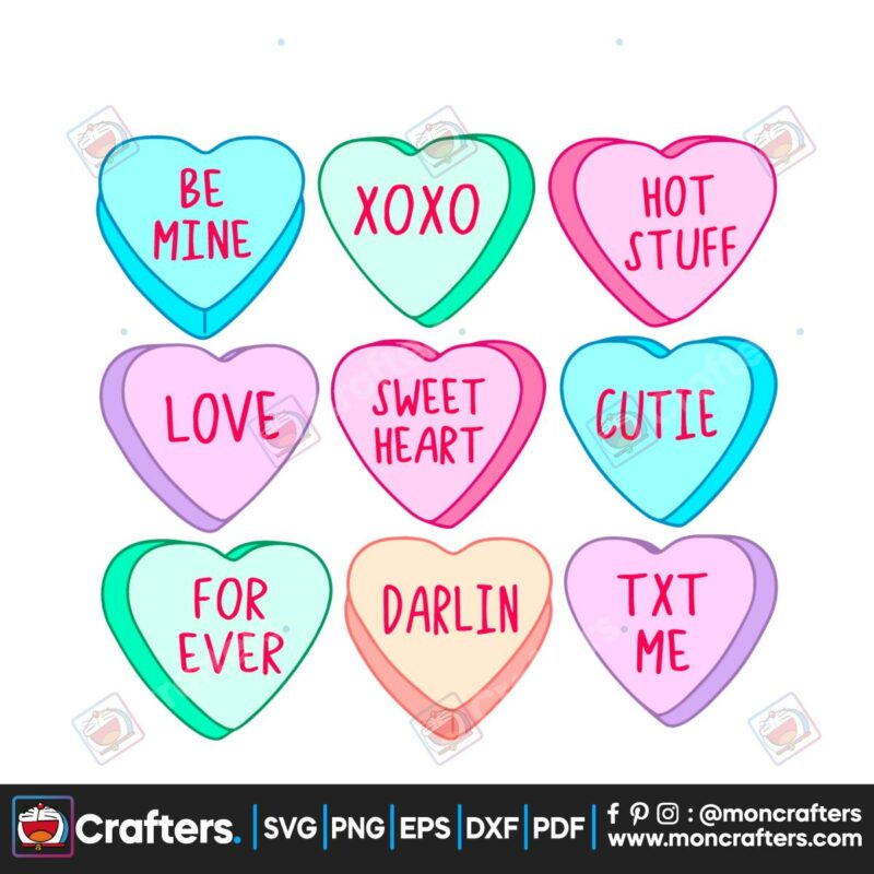 candy-hearts-be-mine-xoxo-svg