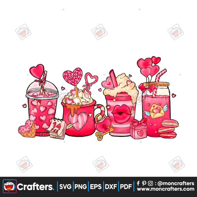 retro-pink-valentine-coffee-png