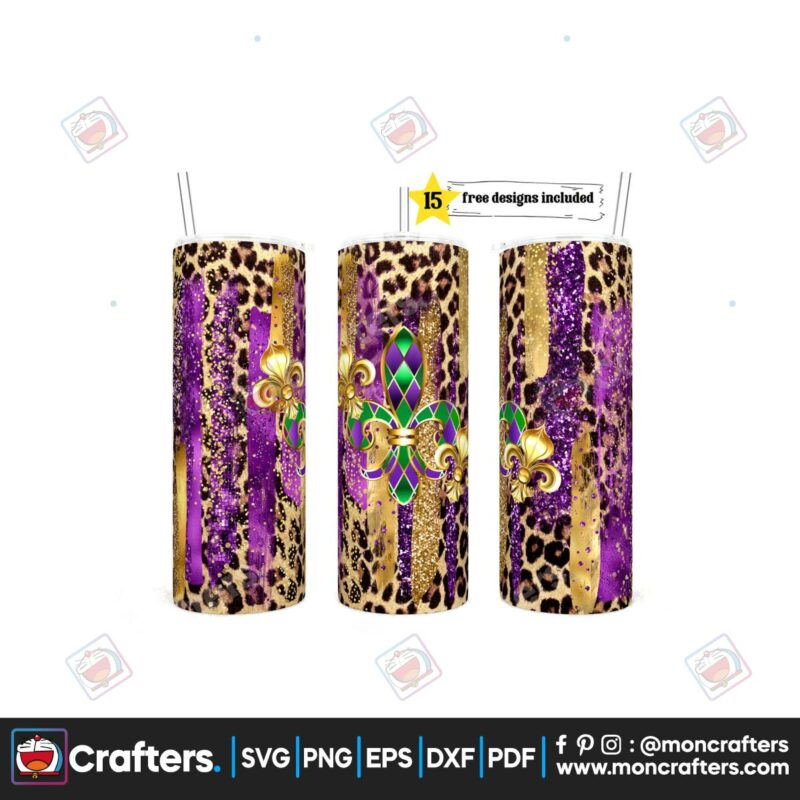 purple-gold-glitter-brushstrokes-tumbler-sublimation-png